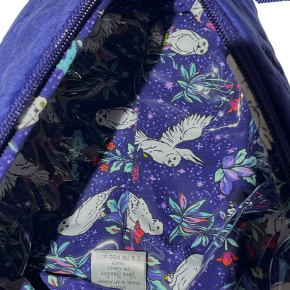 Vera Bradley Harry Potter Forbidden Forest Hedwig the Owl Clamshell Cosmetic Bag - Picture 3 of 4